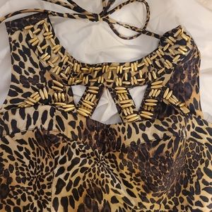 Sexy Leopard Print Mini Dress